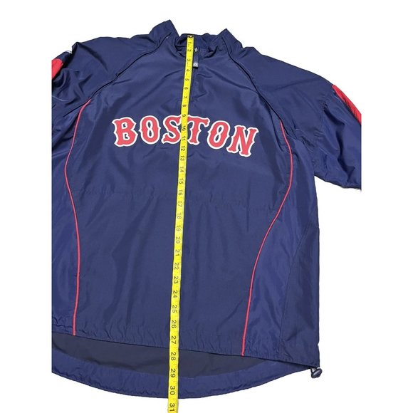 Boston Red Sox MLB Majestic Cool Base Pullover REMOVABLE Sleeves 1/4 Zip Medium - Picture 7 of 7